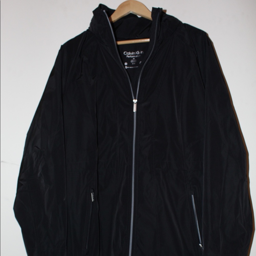 LIMITED TIME 40% OFF Mens Black Calvin Klein Raincoat